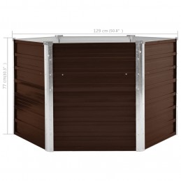 Acquista Letto Rialzato Giardino Marrone 129x129x77 cm in Acciaio Zincato con riferimento GHV-45721 della ditta GARDENHOME