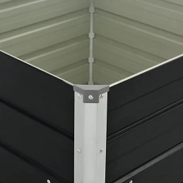Acquista Fioriera Rialzata Antracite 100x100x77 cm in Acciaio Zincato con riferimento GHV-45725 della ditta GARDENHOME