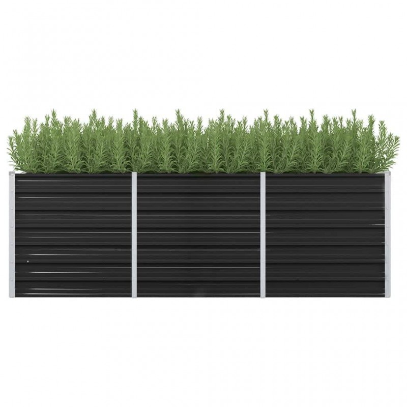 Acquista Fioriera per Giardino Antracite 240x80x77 cm in Acciaio Zincato con riferimento GHV-45726 della ditta GARDENHOME
