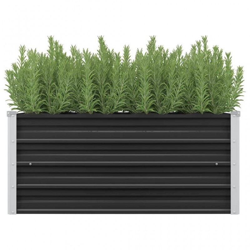 Acquista Fioriera per Giardino Antracite 100x40x45 cm in Acciaio Zincato con riferimento GHV-45733 della ditta GARDENHOME