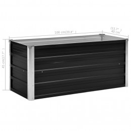 Acquista Fioriera per Giardino Antracite 100x40x45 cm in Acciaio Zincato con riferimento GHV-45733 della ditta GARDENHOME