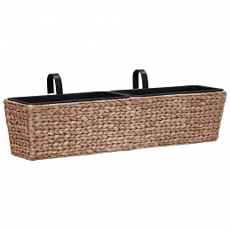 Acquista Fioriere da Giardino 2 pz in Giacinto Intrecciato Marrone con riferimento GHV-45581 della ditta GARDENHOME