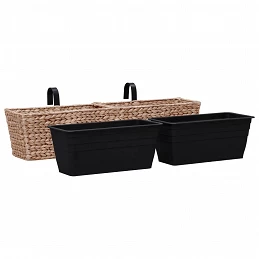 Acquista Fioriere da Giardino 2 pz in Giacinto Intrecciato Marrone con riferimento GHV-45581 della ditta GARDENHOME