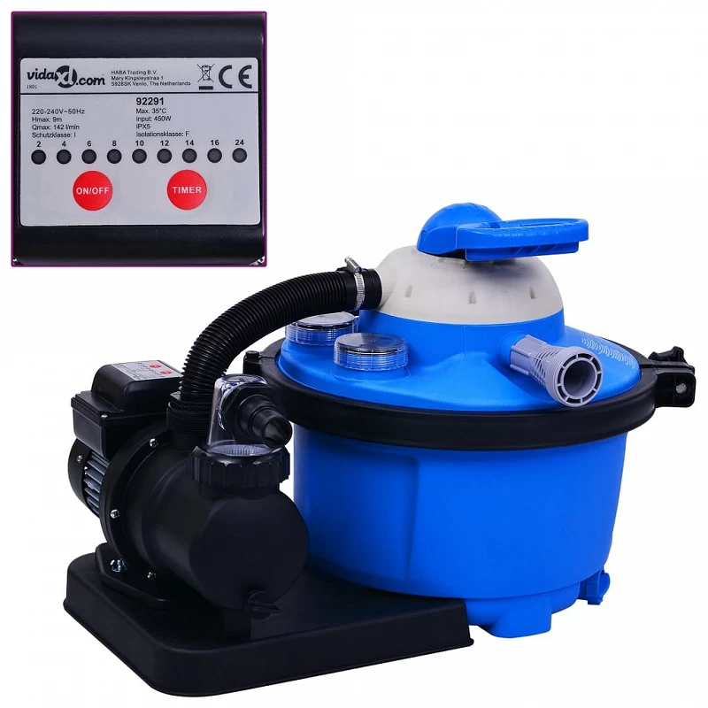 Acquista Pompa con Filtro a Sabbia con Timer 450 W 25 L con riferimento GHV-92291 della ditta GARDENHOME