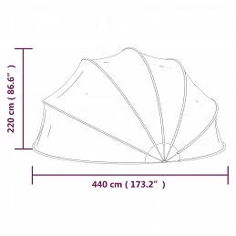 Acquista Cupola per Piscina 440x220 cm con riferimento GHV-92299 della ditta GARDENHOME