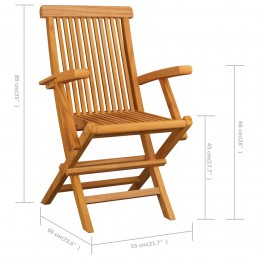 Acquista Sedie da Giardino 3pz in Legno Massello di Teak con riferimento GHV-312277 della ditta GARDENHOME