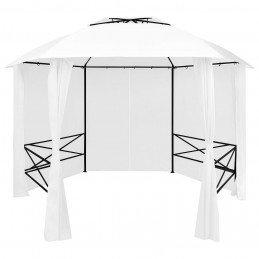 Acquista Gazebo da Giardino con Tende 360x312x265 cm Bianco 180 g/m² con riferimento GHV-312234 della ditta GARDENHOME