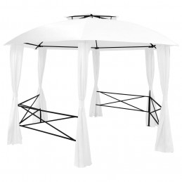 Acquista Gazebo da Giardino con Tende 360x312x265 cm Bianco 180 g/m² con riferimento GHV-312234 della ditta GARDENHOME