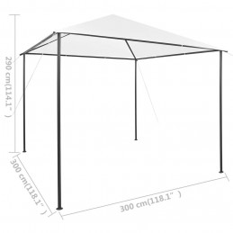 Acquista Gazebo da Giardino 3x3x2,9 m Bianco 180 g/m² con riferimento GHV-312241 della ditta GARDENHOME