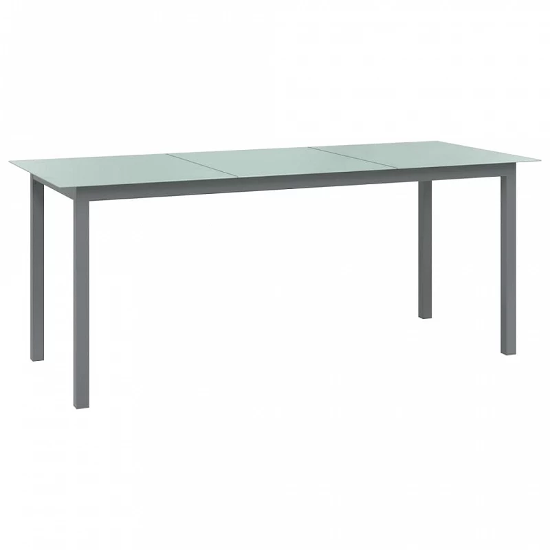 Acquista Tavolo da Giardino Grigio Chiaro 190x90x74cm Alluminio e Vetro con riferimento GHV-312205 della ditta GARDENHOME
