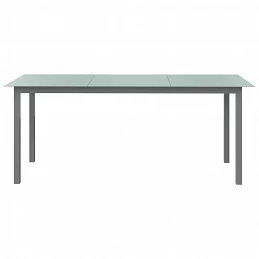 Acquista Tavolo da Giardino Grigio Chiaro 190x90x74cm Alluminio e Vetro con riferimento GHV-312205 della ditta GARDENHOME