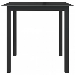 Acquista Tavolo da Giardino Nero 80x80x74 cm in Alluminio e Vetro con riferimento GHV-312200 della ditta GARDENHOME