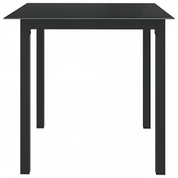 Acquista Tavolo da Giardino Nero 80x80x74 cm in Alluminio e Vetro con riferimento GHV-312200 della ditta GARDENHOME