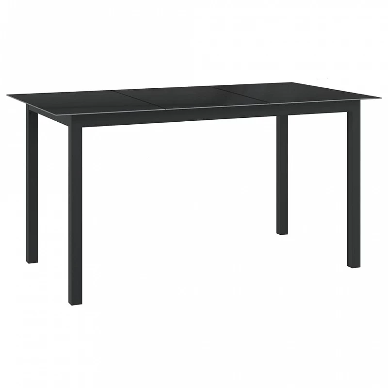 Acquista Tavolo da Giardino Nero 150x90x74cm in Alluminio e Vetro con riferimento GHV-312201 della ditta GARDENHOME