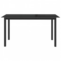 Acquista Tavolo da Giardino Nero 150x90x74cm in Alluminio e Vetro con riferimento GHV-312201 della ditta GARDENHOME