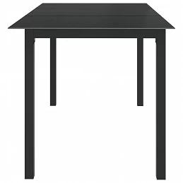 Acquista Tavolo da Giardino Nero 150x90x74cm in Alluminio e Vetro con riferimento GHV-312201 della ditta GARDENHOME