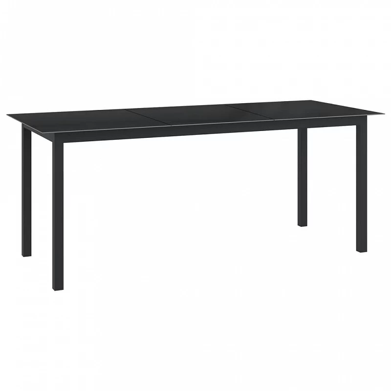 Acquista Tavolo da Giardino Nero 190x90x74 cm in Alluminio e Vetro con riferimento GHV-312202 della ditta GARDENHOME
