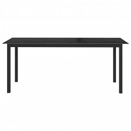 Acquista Tavolo da Giardino Nero 190x90x74 cm in Alluminio e Vetro con riferimento GHV-312202 della ditta GARDENHOME