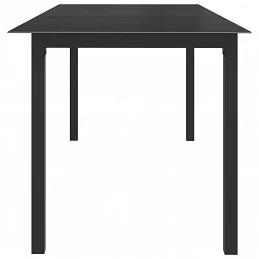 Acquista Tavolo da Giardino Nero 190x90x74 cm in Alluminio e Vetro con riferimento GHV-312202 della ditta GARDENHOME