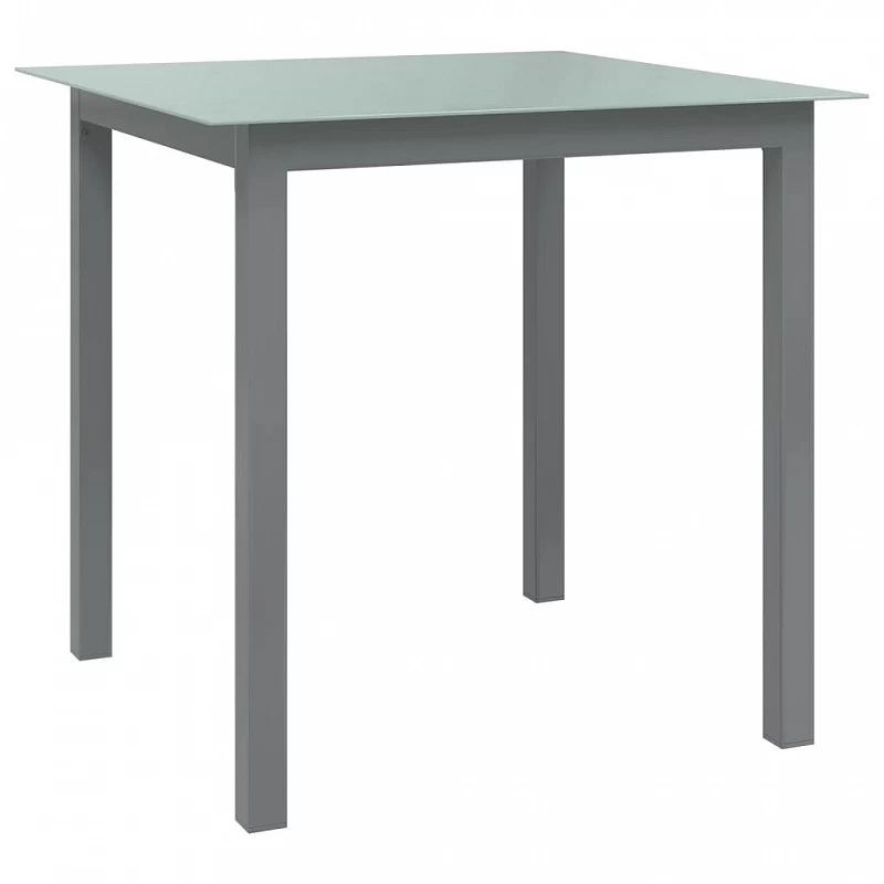 Acquista Tavolo da Giardino Antracite 80x80x74 cm in Alluminio e Vetro con riferimento GHV-312203 della ditta GARDENHOME