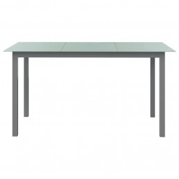 Acquista Tavolo da Giardino Grigio Chiaro 150x90x74cm Alluminio e Vetro con riferimento GHV-312204 della ditta GARDENHOME