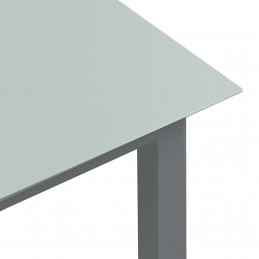 Acquista Tavolo da Giardino Grigio Chiaro 150x90x74cm Alluminio e Vetro con riferimento GHV-312204 della ditta GARDENHOME