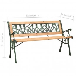 Acquista Panchina da Giardino 122 cm in Ghisa e Legno Massello di Abete con riferimento GHV-312031 della ditta GARDENHOME