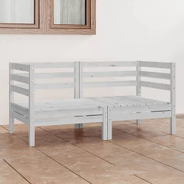 Acquista Divano da Giardino a 2 Posti Bianco in Legno Massello di Pino con riferimento GHV-3082388 della ditta GARDENHOME