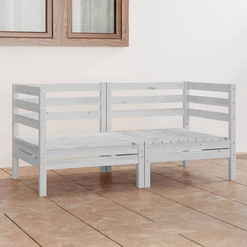 Acquista Divano da Giardino a 2 Posti Bianco in Legno Massello di Pino con riferimento GHV-3082388 della ditta GARDENHOME