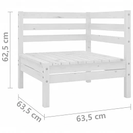 Acquista Divano da Giardino a 2 Posti Bianco in Legno Massello di Pino con riferimento GHV-3082388 della ditta GARDENHOME