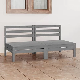 Acquista Divano da Giardino a 2 Posti Grigio in Legno Massello di Pino con riferimento GHV-3082374 della ditta GARDENHOME