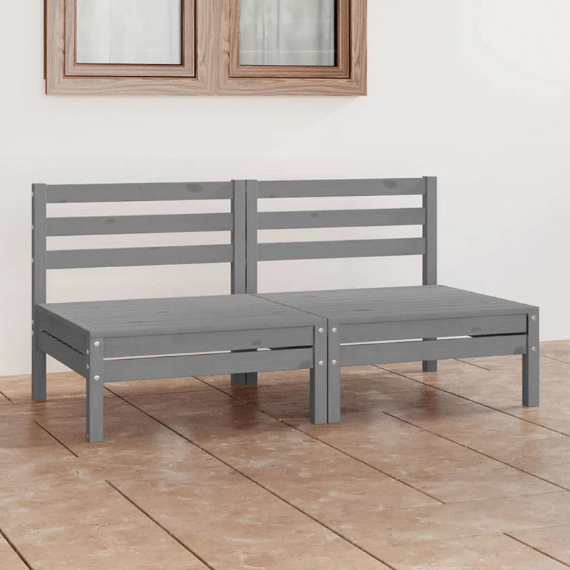 Acquista Divano da Giardino a 2 Posti Grigio in Legno Massello di Pino con riferimento GHV-3082374 della ditta GARDENHOME