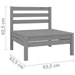 Acquista Divano da Giardino a 2 Posti Grigio in Legno Massello di Pino con riferimento GHV-3082374 della ditta GARDENHOME