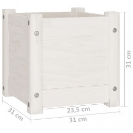 Acquista Fioriera da Giardino Bianca 31x31x31 cm Legno Massello di Pino con riferimento GHV-810524 della ditta GARDENHOME