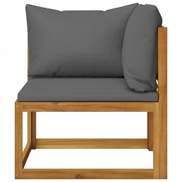 Acquista Set Divani da Giardino 2 pz con Cuscini Grigio Scuro in Acacia con riferimento GHV-311856 della ditta GARDENHOME