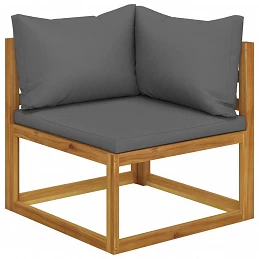 Acquista Set Divani da Giardino 2 pz con Cuscini Grigio Scuro in Acacia con riferimento GHV-311856 della ditta GARDENHOME