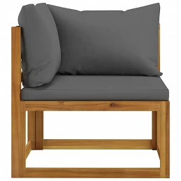 Acquista Set Divani da Giardino 2 pz con Cuscini Grigio Scuro in Acacia con riferimento GHV-311856 della ditta GARDENHOME