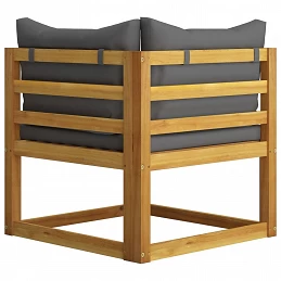 Acquista Set Divani da Giardino 2 pz con Cuscini Grigio Scuro in Acacia con riferimento GHV-311856 della ditta GARDENHOME