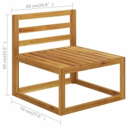 Acquista Set Divani da Giardino 2 pz con Cuscini Grigio Scuro in Acacia con riferimento GHV-311856 della ditta GARDENHOME