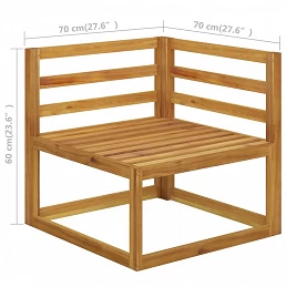 Acquista Set Divani da Giardino 2 pz con Cuscini Grigio Scuro in Acacia con riferimento GHV-311856 della ditta GARDENHOME