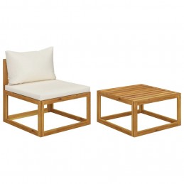 Acquista Set Divani da Giardino 2 pz con Cuscini in Massello di Acacia con riferimento GHV-311859 della ditta GARDENHOME