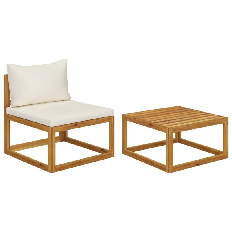 Acquista Set Divani da Giardino 2 pz con Cuscini in Massello di Acacia con riferimento GHV-311859 della ditta GARDENHOME