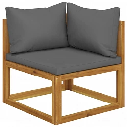 Acquista Divano Angolare Modulare Cuscini Grigio Scuro Massello Acacia con riferimento GHV-311860 della ditta GARDENHOME
