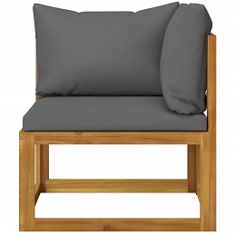 Acquista Divano Angolare Modulare Cuscini Grigio Scuro Massello Acacia con riferimento GHV-311860 della ditta GARDENHOME