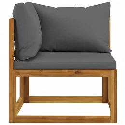 Acquista Divano Angolare Modulare Cuscini Grigio Scuro Massello Acacia con riferimento GHV-311860 della ditta GARDENHOME