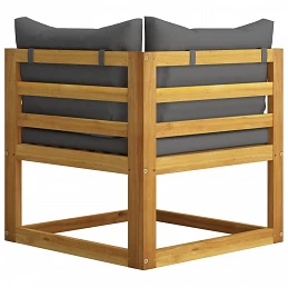 Acquista Divano Angolare Modulare Cuscini Grigio Scuro Massello Acacia con riferimento GHV-311860 della ditta GARDENHOME