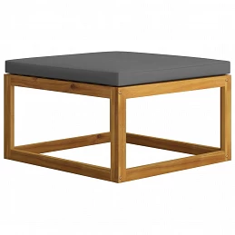 Acquista Poggiapiedi con Cuscino Grigio Scuro in Massello d'Acacia con riferimento GHV-311864 della ditta GARDENHOME