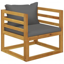 Acquista Sedia da Giardino con Cuscini Grigio Scuro Massello di Acacia con riferimento GHV-311867 della ditta GARDENHOME