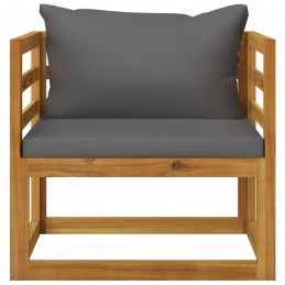 Acquista Sedia da Giardino con Cuscini Grigio Scuro Massello di Acacia con riferimento GHV-311867 della ditta GARDENHOME