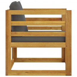 Acquista Sedia da Giardino con Cuscini Grigio Scuro Massello di Acacia con riferimento GHV-311867 della ditta GARDENHOME